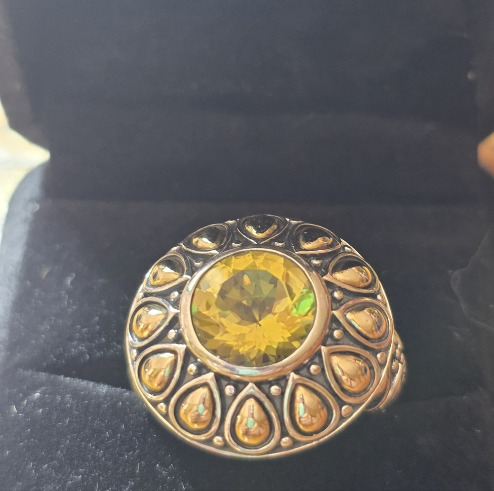 Jai 14kt Gold and Sterling with Intricate Design